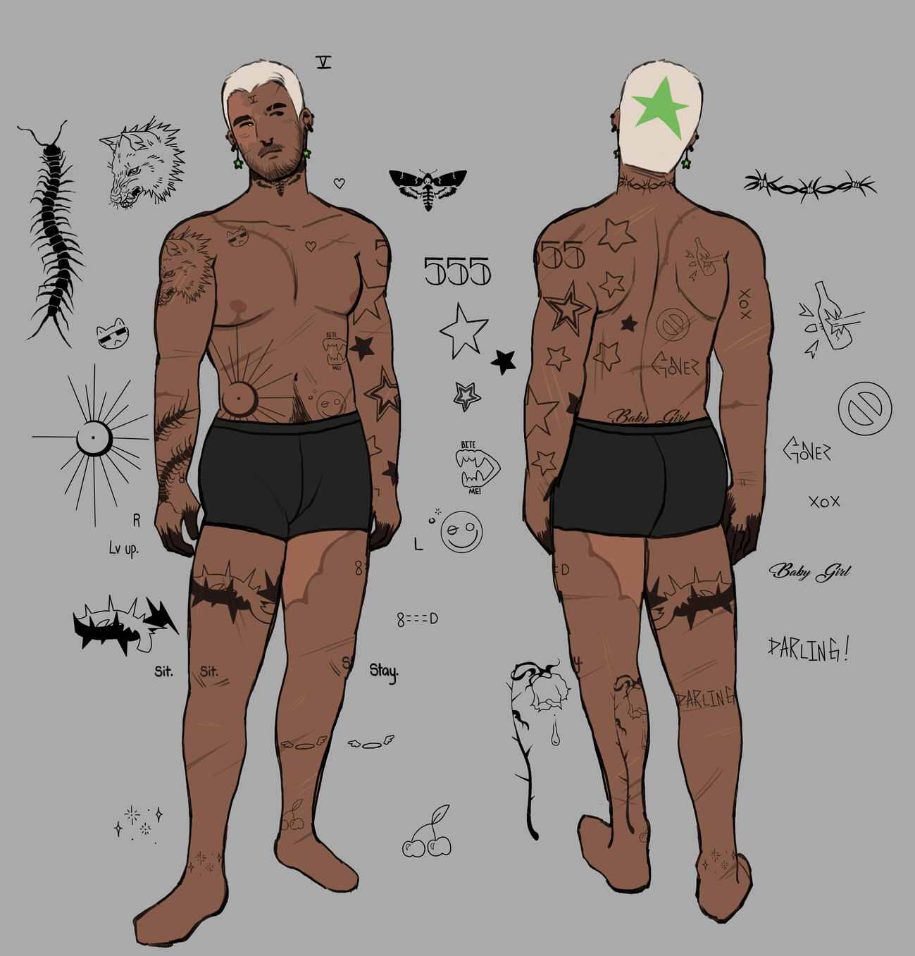 tattoo chart for $90 (my character)